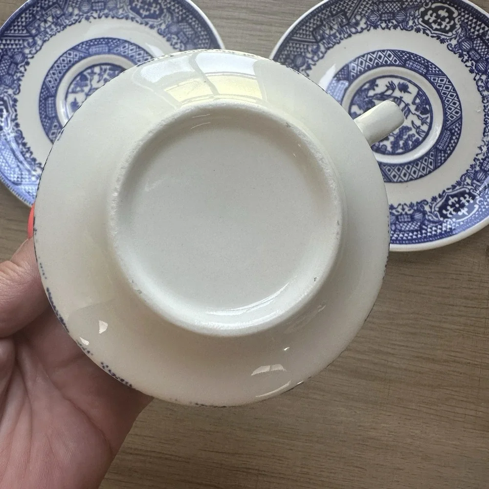 Willow Ware By Royal China Tea Coffee Cup & Saucer Set Plus Extra Saucer - Picture 5 of 12